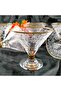 Set of 6 Hand Decorated Lace Embroidered Glass Sugar Bowl, Turkish Delight Bowl, Chocolate Bowl, Ice Cream Bowl, Cup - 2