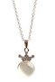 Women's Moulin Zircon Stone Crown Figure Necklace