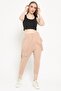 Women's Beige Cargo Pocket Detailed Trousers 25585 - 2