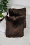 Plush Throw Pillow Cover Square - Brown