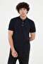 Lacivert Slim/Dar Kesim Polo Yaka Kısa Kollu %100 Pamuk Polo Yaka T-shirt TMNSS20PO0009 - 5