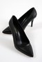 Stiletto Black Skin Leather New Season Daily Stylish Handmade Domestic Production Special Design - 4