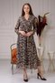 Rochie midi cu model leopard