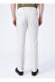 Men's Beige Slim Fit Narrow Cut Trousers with Side Pockets and Elastic Waist - 2