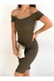 Women's Madonna Collar Short Sleeve Camisole Mini Dress - 5
