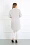Women's White Double Striped Cotton Viscose Large Size Tunic - 4