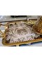 Çınar Leaf Embroidered 6-Piece Cocktail Napkin Tray Cover Coffee Presentation Holder - 2