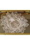 Çınar Leaf Embroidered 6-Piece Cocktail Napkin Tray Cover Coffee Presentation Holder - 3