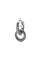 Round Double Ring Antique Design Vintage 316L Steel Men's Earring (Single) - 2