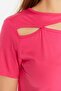 Fuchsia Cut-Out Detailed Knitted Blouse TBBSS22AF0012 - 4