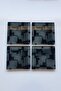 Glass Coaster| Set of 4 Black Cubes| 10cm X 10cm - 3