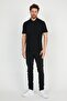 Men's Basic Polo Neck Plain Comfort Black T-Shirt - 3