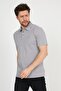 Men's Basic Polo Neck Plain Comfort Gray T-Shirt
