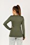 Round Neck Women's Long Sleeve Lycra Bodysuit - 3