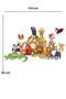 Friendly Animals Kids Room Wall Sticker 110x65 cm - 4