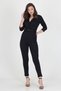 Women's New Season Lycra Pocket Jumpsuit with Belt Nb0007