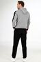 Gray Melange Men's Pocketed Straight Leg Front Zipper Hooded Tracksuit Edy201524g - 4