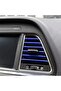 Car Interior Air Conditioner Ventilation Grille Decorative Strip Trim Set Blue