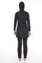Women's Fully Covered Hijab Swimsuit - Black - 2