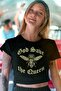 Queen Bee Black Short Crop Top T-Shirt