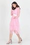 Women's New Season Belted Midi Skirt Layered Lined Tulle Dress Ry10006 - 5