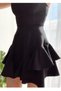 Adjustable Thin Strap Skirt Floor Detail Black Dress Black Engagement Dress 102 - 4