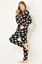 Polka Dot Natural Viscose Soft Buttoned Pajama Set New Season (1 Piece Economical) - 5