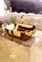 Olea Rectangular Gold Tezgah Üstü Lavabo