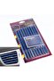 Car Interior Air Conditioner Ventilation Grille Decorative Strip Trim Set Blue - 6