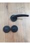 Brawo Rosette Matte Black (BATHROOM-WC) مقبض باب مجموعة واحدة - 4