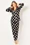 Polka Dot Natural Viscose Soft Buttoned Pajama Set New Season (1 Piece Economical) - 4