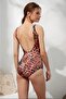 Leopard Pattern Chest-enhancing Underwire Swimsuit - 2