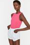 Pembe Halter Yaka Vücuda Oturan Esnek Alttan Çıtçıtlı Örme Body TWOSS20BD0044 - 4