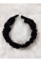 Black Satin Gathered Crown - 3
