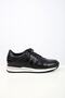 Men's Black Leather Sports Shoes - 4