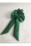 Scrunchie cu panglică verde - 2