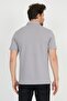 Men's Basic Polo Neck Plain Comfort Gray T-Shirt - 7