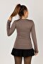 Round Neck Women's Long Sleeve Lycra Bodysuit - 3
