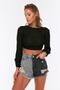Denim Color Blocked Denim Beach Shorts TBESS22SR0391 - 2
