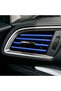Car Interior Air Conditioner Ventilation Grille Decorative Strip Trim Set Blue - 5