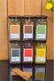 6 Pieces Glass Spice Jar with Metal Lid and 12 Pieces Water Resistant Colorful Pantone Labels -160ml - 2