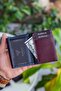 Paola Genuine Leather Navy Blue Claret Red Card Holder Wallet - 4