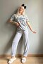 Believe Printed Short Sleeve Women's Pajama Set - 5