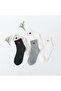 Women's Colorful Heart Patterned Half-Conch College Socks Set 5 Pairs - 2