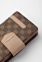محفظة نسائية متوسطة الحجم مونوغرام - 65256mp بني-مينك - 3