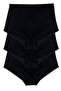 3-Piece Women's Black Modal Recovery Soft Breathable Batocom Panties - 2