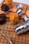 Silver Shiny Coating 25-Piece Cake Mold 6.5x4 Cm Gray Muffin Cupcake Stand Capsule - 5