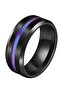 Titanium Plated Stainless Steel Rainbow Slotted Ring - 2