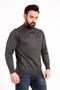 Men's Smoked Fine Wool Knitwear Dad Half Turtleneck Sweater - 2