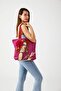 Popart Pattern Cloth Fuchsia Polka Dot Beach Shopping Bag - 2